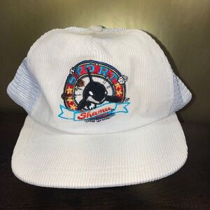 Vintage Sea‎ World Inc Shamu Sport Snap Back Corduroy Trucker Cap
